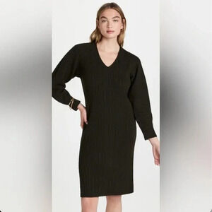 NWT Vince | Fitted Dolman Sleeve Wool Yak Ribbed Sweater Dress - Size XL